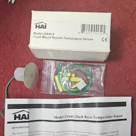 23a00-2 Hai Flush Mount Remote Temperature Sensor Silver Green Plastic Metal