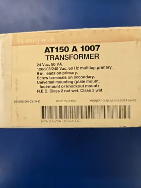 At150a1007 Honeywell - 50va 120/208/240 Vac Primary 24 Secondary