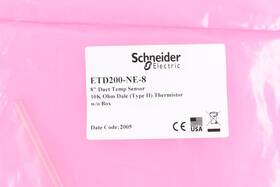 Schneider Electric Etd200-ne-8 8 Inch Duct Temp Sensor 10k Ohm Dale Thermistor