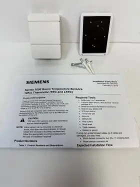 540-661b Siemens Series 1000 Room Temperature Sensor New Open Box