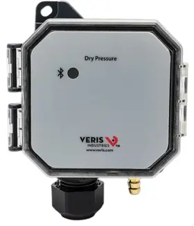 Px3pxx01 Veris Dry Differential Pressure Sensor Bluetooth Panel Enclosure