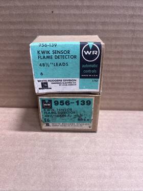 White-rodgers 956-139 Lot Of 2 Rogers Kwik Sensor Flame Detector 48.5 Inch Leads Pack