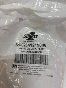 York S1-02541219000 York/source 1 Igniter Spark Pilot With Flame Sensor