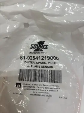 S1-02541219000 York York/source 1 Igniter Spark Pilot With Flame Sensor S1-02541219000 York York/source 1 Igniter Spark Pilot With Flame Sensor