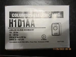Columbus Elec H1D1AA Line/low Volt Dehumidistat New. Price: $40.00.