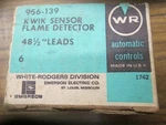 White Rodgers Kwik Sensor 48 1/2" Leads Optical Flame Detector 956-139 New. Price: $10.00.
